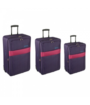 Комплект из 3-х чемоданов Skyflite Domino Purple (S/M/L).